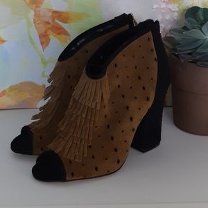 Jessica Simpson Suede Olive and Black Shoes